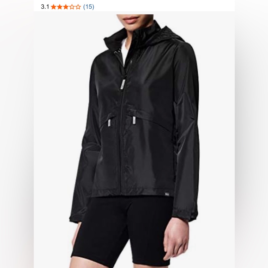 Marc New York Performance Women's Hooded Windbreaker - Black - Nwot